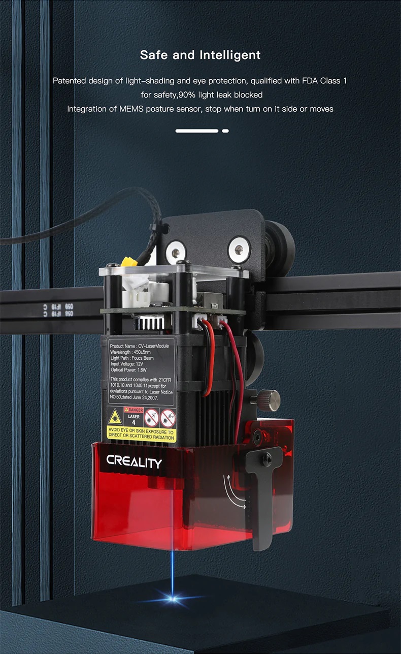 Лазерний Creality CV-01 Pro - безпека для очей